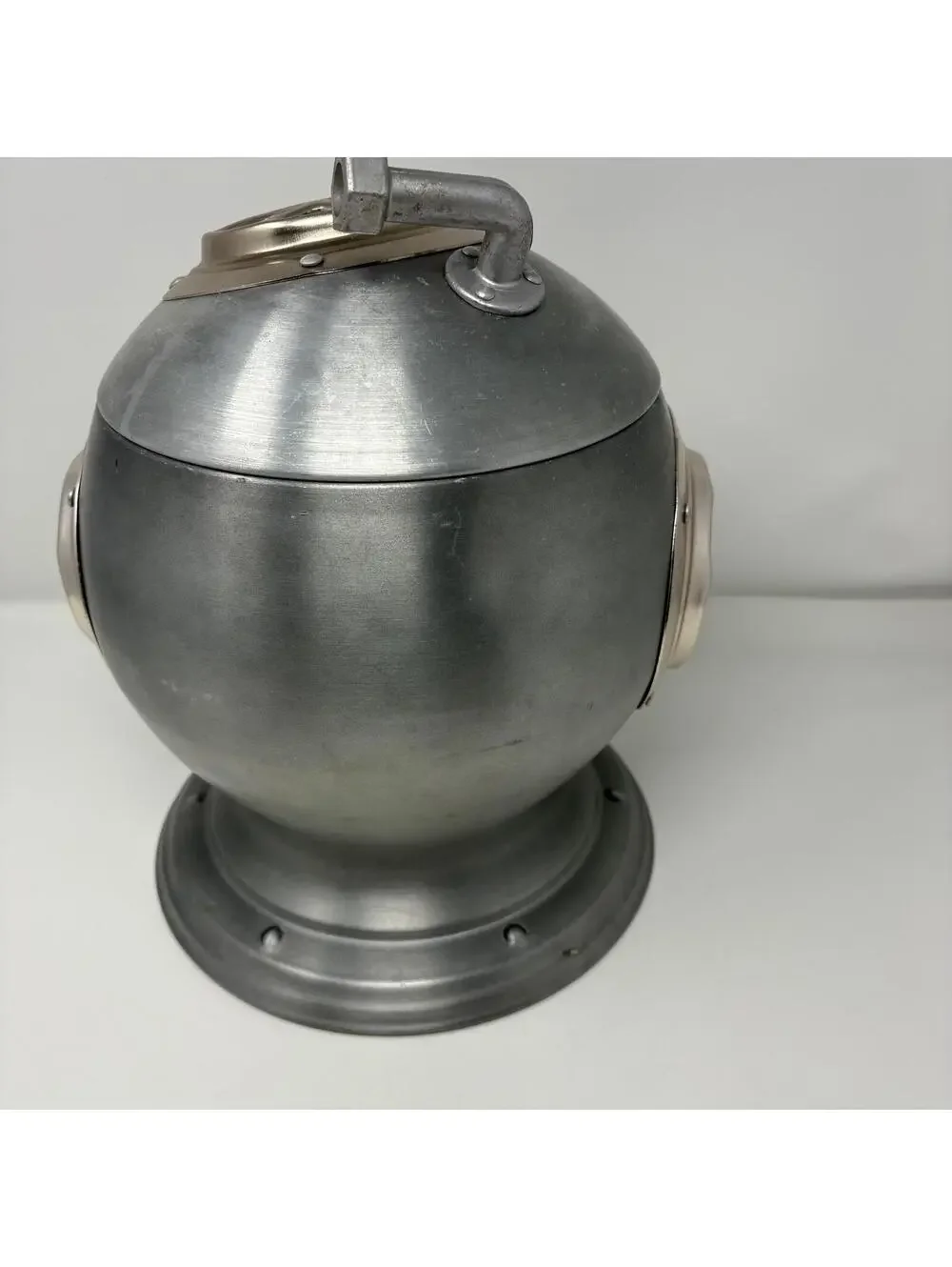 Vintage 1970 Livorno 1894 Sea Diving Helmet Ice Bucket Pewtertone Tankardware